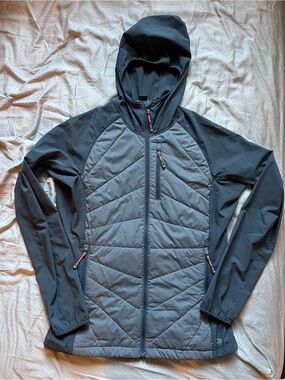 Outdoor Research M Refuge Hybrid Zippered Grey Hoodie